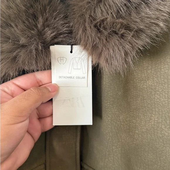 Zara women’s brown faux suede jacket size small - Picture 4 of 9